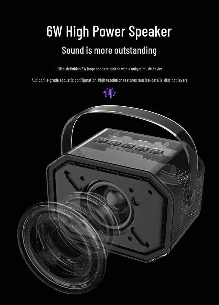 Мини-динамик P3 Bluetooth с беспроводным микрофоном для домашнего караоке