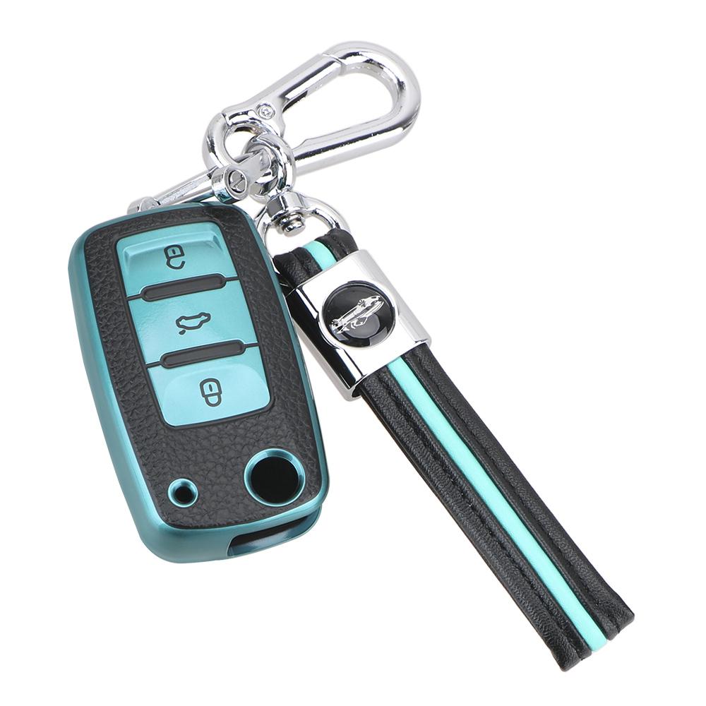 Чехол для ключей с 3 кнопками для автомобиля, против царапин, для VW Volkswagen Bora Lavida plus Sagitar Lamando Jetta Passat Polo Tiguan Gran Lavida, силикон из ТПУ