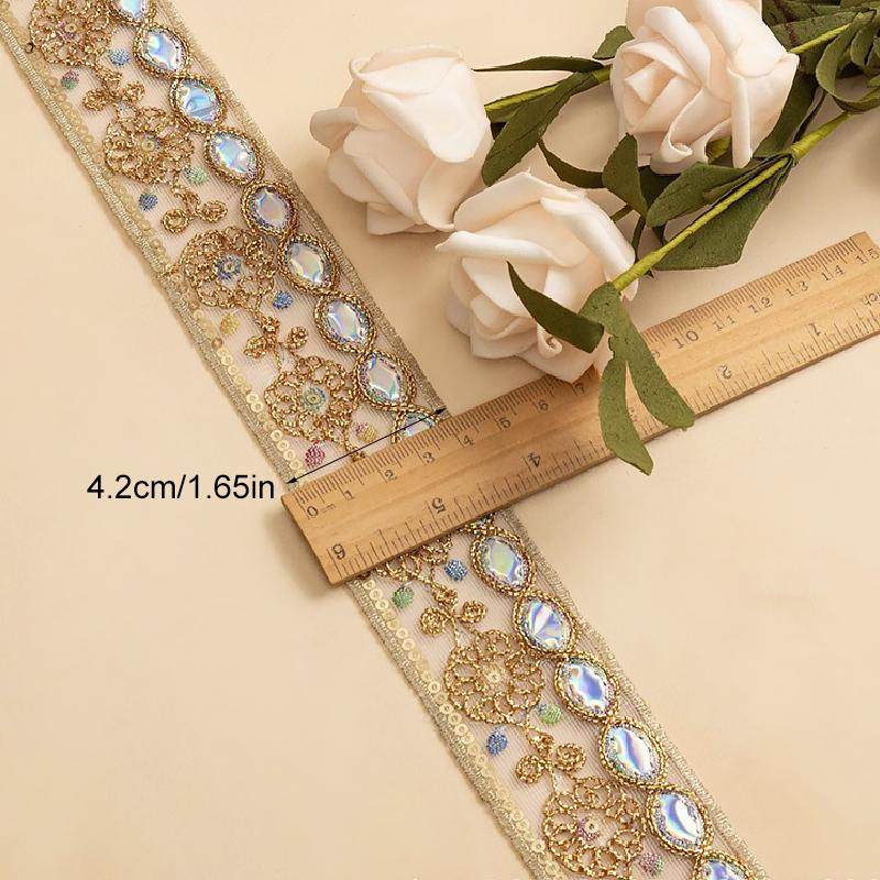 1 Yards DIY Materials Neckline Embellishment Ribbon Gorgeous Lace Embroidery Multi-Function Various Styles