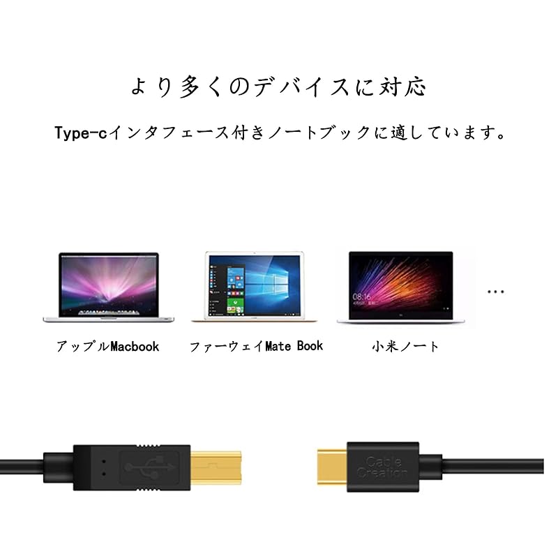 USB Type C Printer Cable 2.0 - B Male Scanner MIDI Male 2M [product]