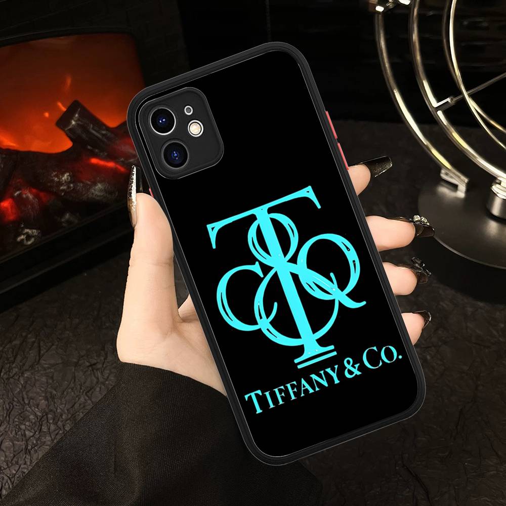 Эстетичный Синий T-Tiffany Матовый Прозрачный Чехол для Телефона для Чехла IPhone 16 15 14 13 12 11 Pro Max X XS Max Plus
