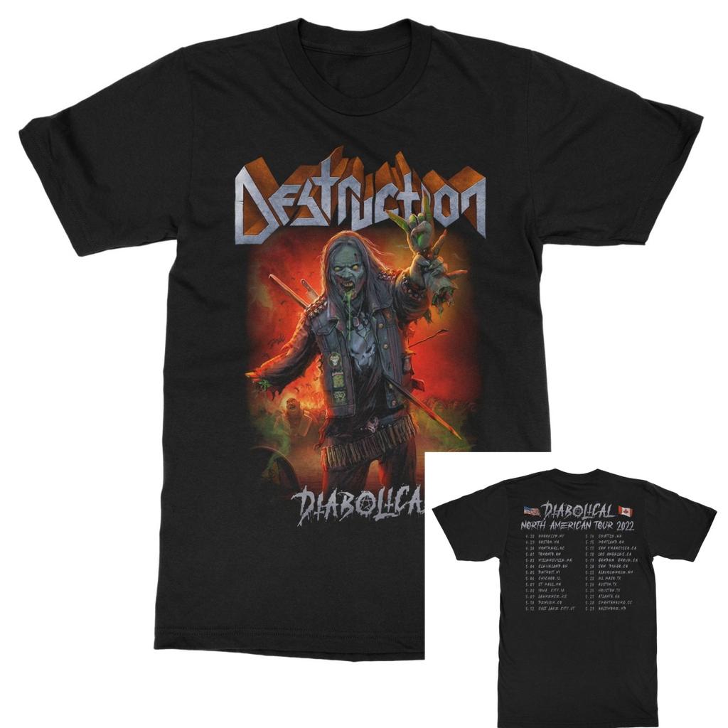 Футболка с принтом группы Destruction Mad Butcher Хлопок Графическая футболка Унисекс Женская Летняя Уличная одежда Топ