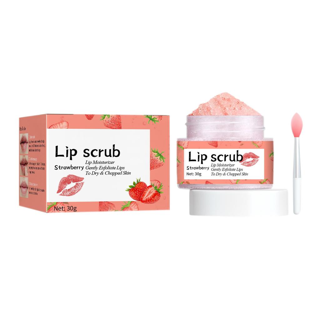 Скраб для губ, отшелушивающее средство и увлажняющее средство, уход за губами для мягких, потрескавшихся и сухих губ 30 г