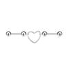 Design Lady Gothic Party Piercing Heart Earring Ear Bone Stud Women Earring Korean Style Earring