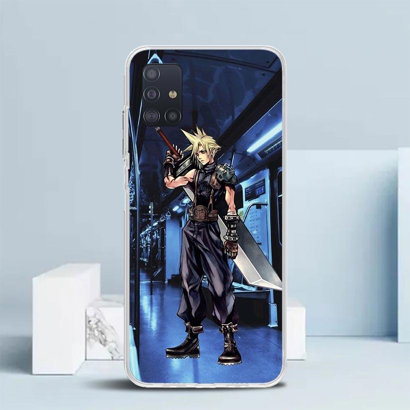 Чехол Final Fantasy FF VII Мягкий для Samsung Galaxy A12 A22 A32 A52 A72 A02S Чехол для телефона Note 20 Ultra 10 S10 Plus A51 A71 A50S A2