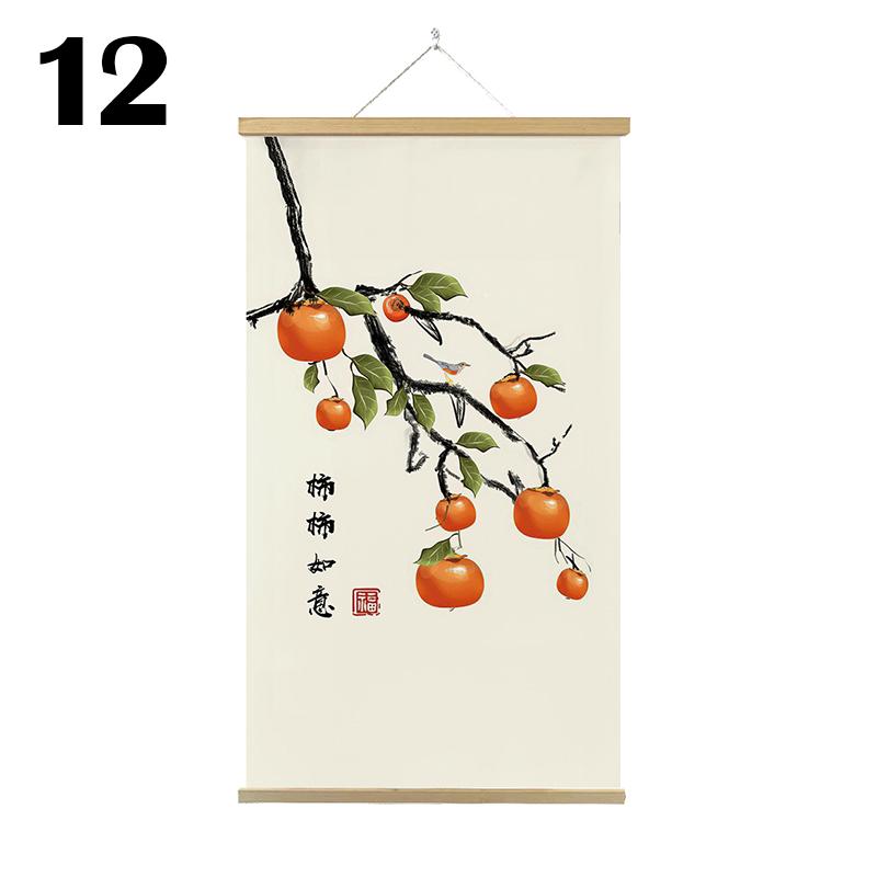 Японские постеры и принты на холсте укиё-э, украшение для дома, настенная живопись, картина с подвесным свитком из цельного дерева