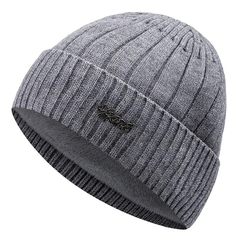 Новая зимняя шапка унисекс с добавлением флиса, теплая шапка, прямой дизайн, мягкая шапка-бини для мужчин и женщин, утепленная шапка для лыжного спорта, вязаная шапка