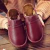 Winter Cotton Slippers Women's Cotton Shoes Bag Heels Cute Stripes Indoor Cotton Slippers Non-slip Warmth Plush Low-top Cotton Shoes