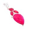 Kashmir Red Ruby Gemstone Handmade 925 Sterling Silver Jewelry Pendant 2.56" AH-5157
