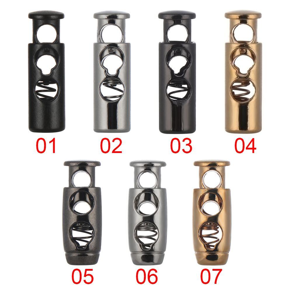 Шнурки для спортивной одежды, застежка-молния, фиксатор, шнур, металлический зажим, фиксаторы с двумя отверстиями