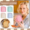 Sandwich Container, Reusable Shaped Sandwich Box Sandwich Storage Box With Lid Portable Food Storage Box Lunch Microwave Heating Storage