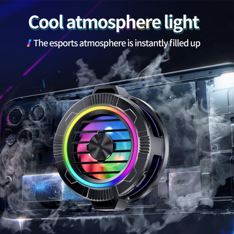 Охладитель для сотового телефона с цветной подсветкой, магнитный радиатор, 3 передачи, регулируемый вентилятор для сотового телефона