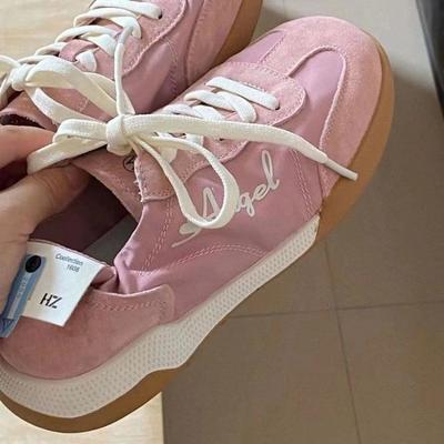 Кожаные женские новые балетки на шнуровке в стиле ретро, универсальные, легкие и дышащие спортивные маленькие белые туфли