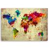 Canvas Print World Map Multicoloured