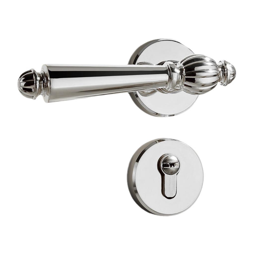 1 Set Zinc Alloy Door Handle Lock Modern Door Handles Home Security Lock Set for Home Renovation & Security Enhancement