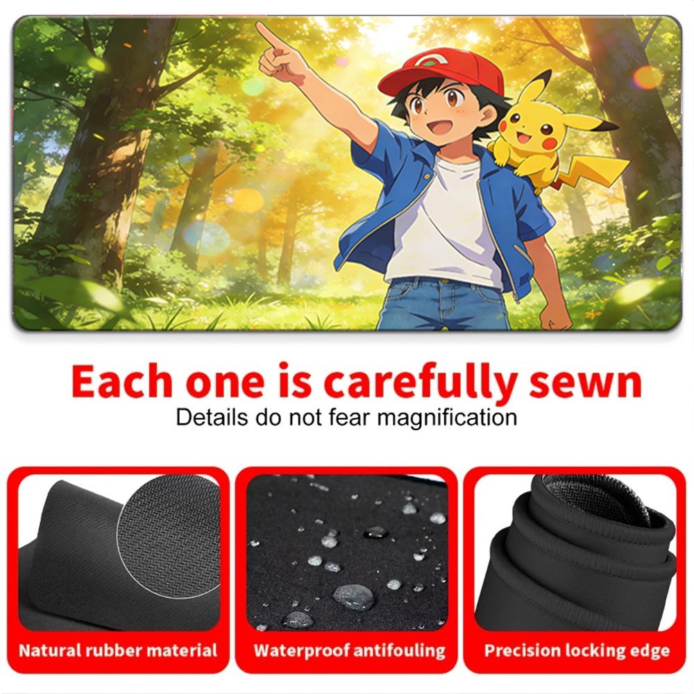 Pokemon Ash Pikachu Forest Adventure Gaming Desk Mat NonSlip Washable Mouse Pad
