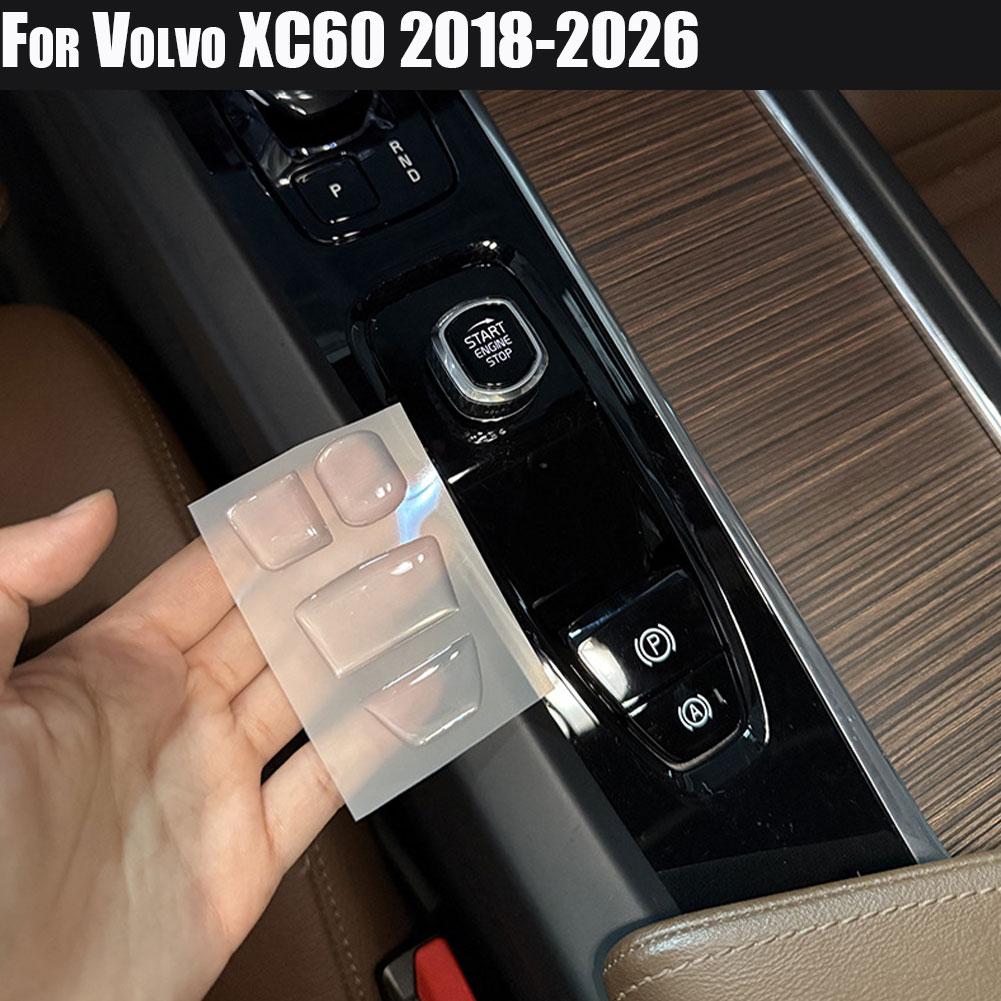 Клей-наклейка на кнопку переключения передач автомобиля Для Volvo XC60 XC90 S90 V90 S60 V60 Декор салона Центральная консоль Кнопка переключения передач Клей-капля Наклейка