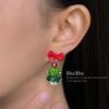Детские Рождественские Серьги-Банты на Елку - Креативный Ручной Стиль для Женщин