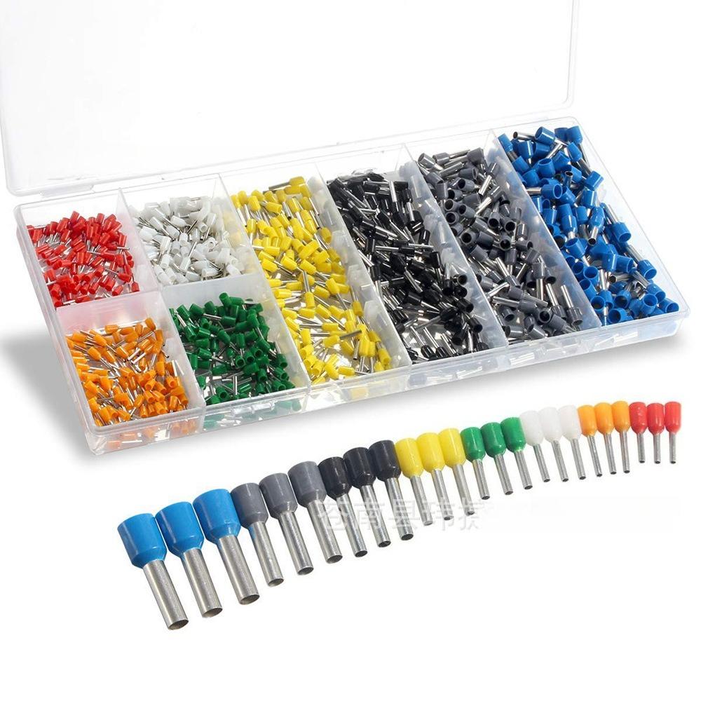 800Pcs VE Wire End Ferrules Kit 8 Sizes European Tube Insulated Cold Crimp Terminal Assortment Storage Box