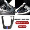 Car Gear Shift Panel Knob Cover Carbon Fiber Auto Box Interior Stickers For BMW E90 E92 E93 2005 2006 2007 2008 2009-2012year MD2