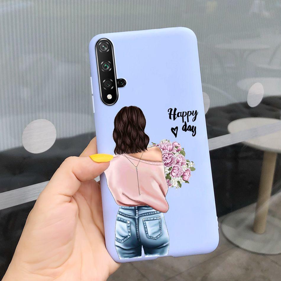 Чехол для Huawei Nova 5T Красивая Девушка Цветок Чехол для Телефона Для Huawei Nova5T YAL-L21 Мягкий Силикон Ударопрочная Задняя Крышка Бампер