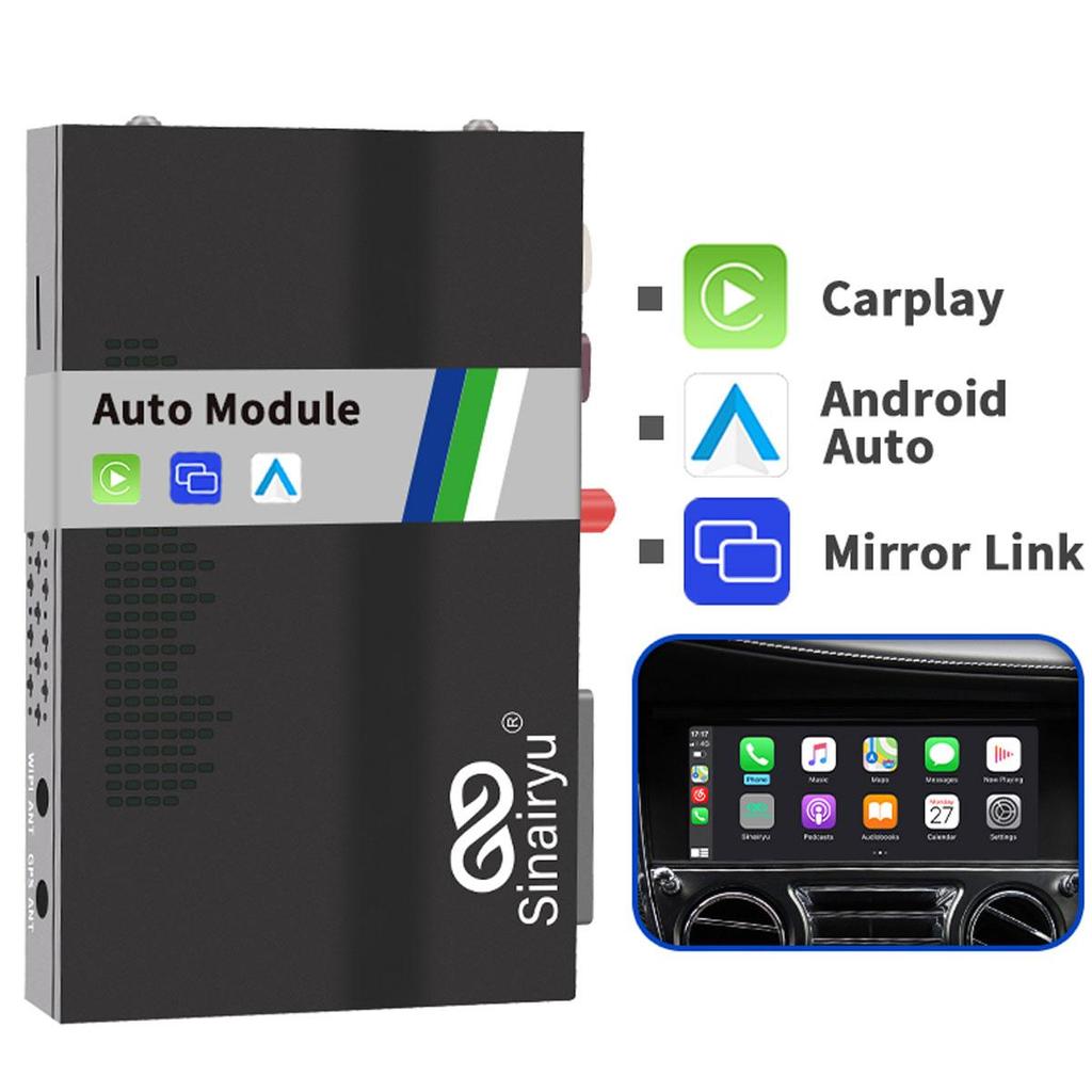 Sinairyu Wireless CarPlay Android Auto Retrofit Kit Compatible For Rolls Royce Dawn Ghost 2009-2018 Mirror-Link