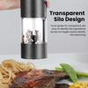 1/2 шт. Электрическая мельница для специй Прозрачная Видимая Светодиодная Регулируемая Ручная USB Перезаряжаемая Беспроводная Автоматическая Мельница для Соли Перца Приправ
