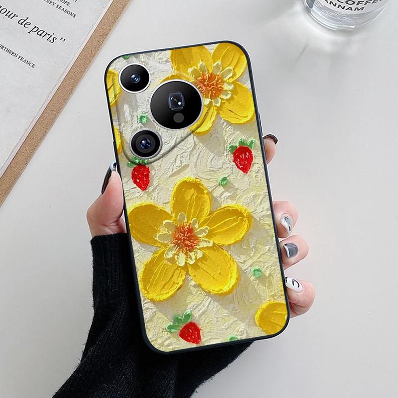 Чехол для Huawei Pura 70, милый мультяшный цветок, мягкий силиконовый чехол для телефона для Huawei Pura 70 Pro Plus Pura70 Ultra, Funda Coque