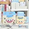 Milk Fufu Cute Clown Kettle Girls High Value Ceramic Mug with Lid Couple Coffee Cup Birthday Gift