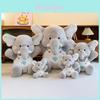 Blulu Elephant Cute Plushie Stuffed Animal Toy Short Fur Material For Childrens Room Decor Special Characters Included