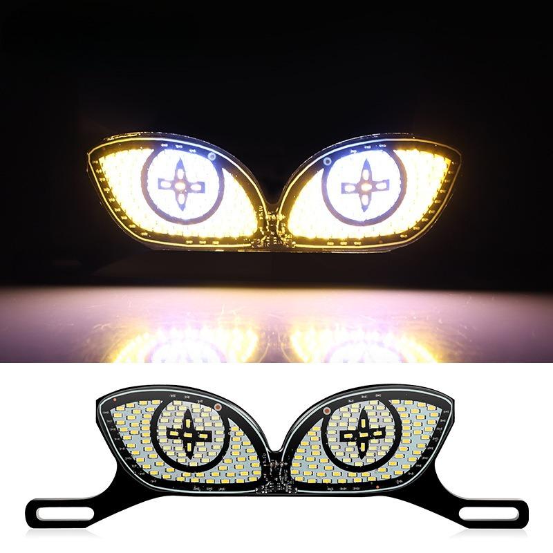 1 Комплект Светодиодные Декоративные Огни Номерного Знака Мотоцикла Глаз Змеи Задний Габаритный Фонарь Стробоскоп Мигающий Электромотоцикл Модифицированный