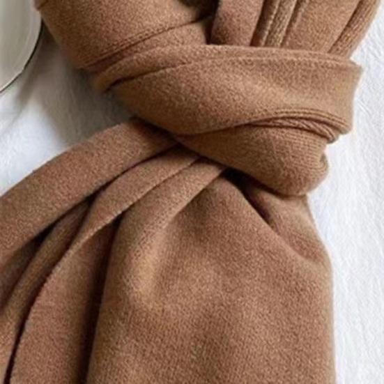 Зимний теплый мужской шарф, однотонный длинный шарф из искусственного кашемира, модный мягкий шарф, шаль, официальная повседневная одежда