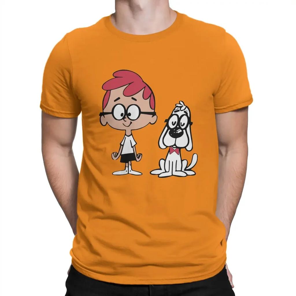 Мужская футболка Mr. Peabody и повседневные футболки из 100% хлопка с коротким рукавом и круглым вырезом, одежда с принтом