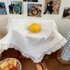 Dust-proof Material Lace Ruffle Placemats Cotton Fabric Soft Flounced Napkins  Home Dining