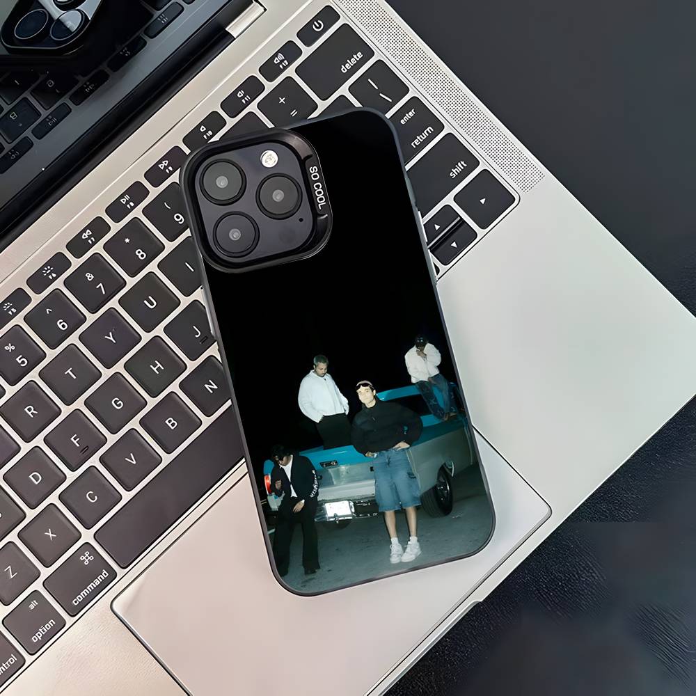 Чехол для телефона с изображением музыкальной группы Latin Mafia для iPhone 17,16,15,14,13,12,11,Pro,XS,Max,Plus,Mini,SE4,E Черный Матовый Ударопрочный Чехол