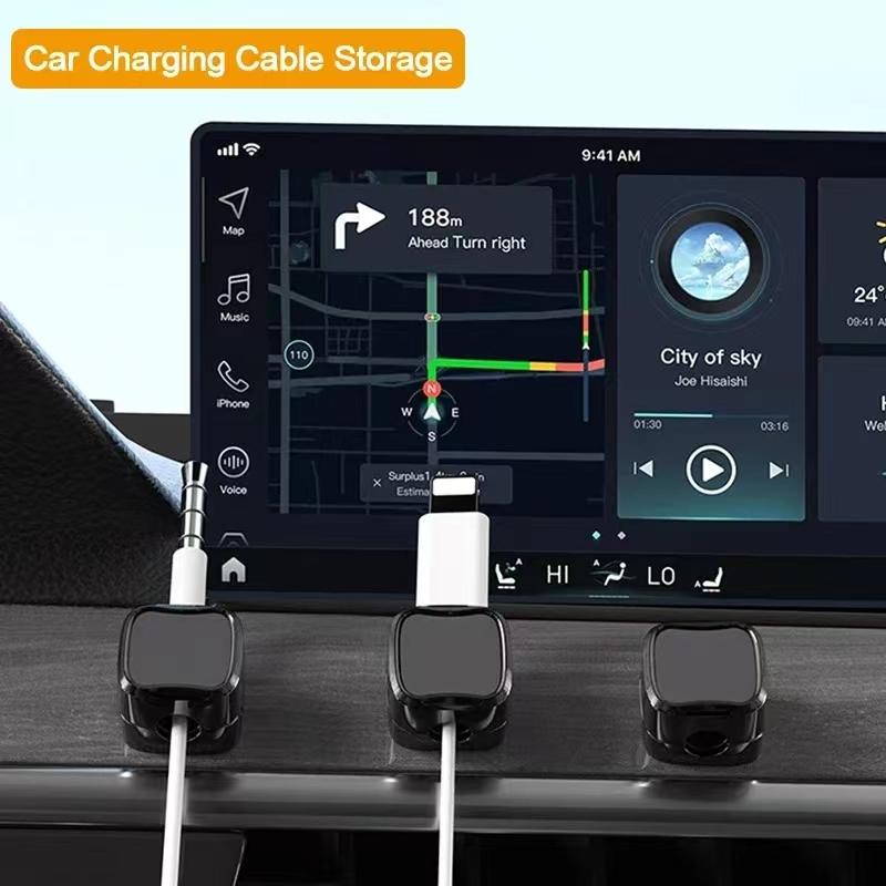 6PCS Magnetic Cable Clips Cable Organizer Adjustable Cord Holder Under Desk Cable Management Wire Keeper Cable Organizer Holder