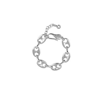 Браслет-цепочка Lowool Silver с крупными звеньями-пигги