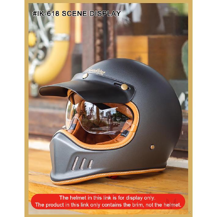 Retro Half Face Motorcycle Helmet Visor 3 Snap-Button Full Face Helmet Brim Vintage Motorbike Helmet Wind Shield AccessoriesSpeed Sensors 6
