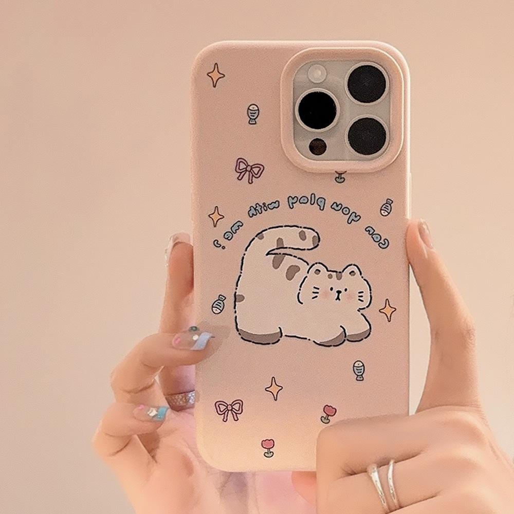Чехол Fat Cat Cat Stand для iPhone 16 15 14promax, совместимый и подходящий для iPhone 15 14 13 12 promax