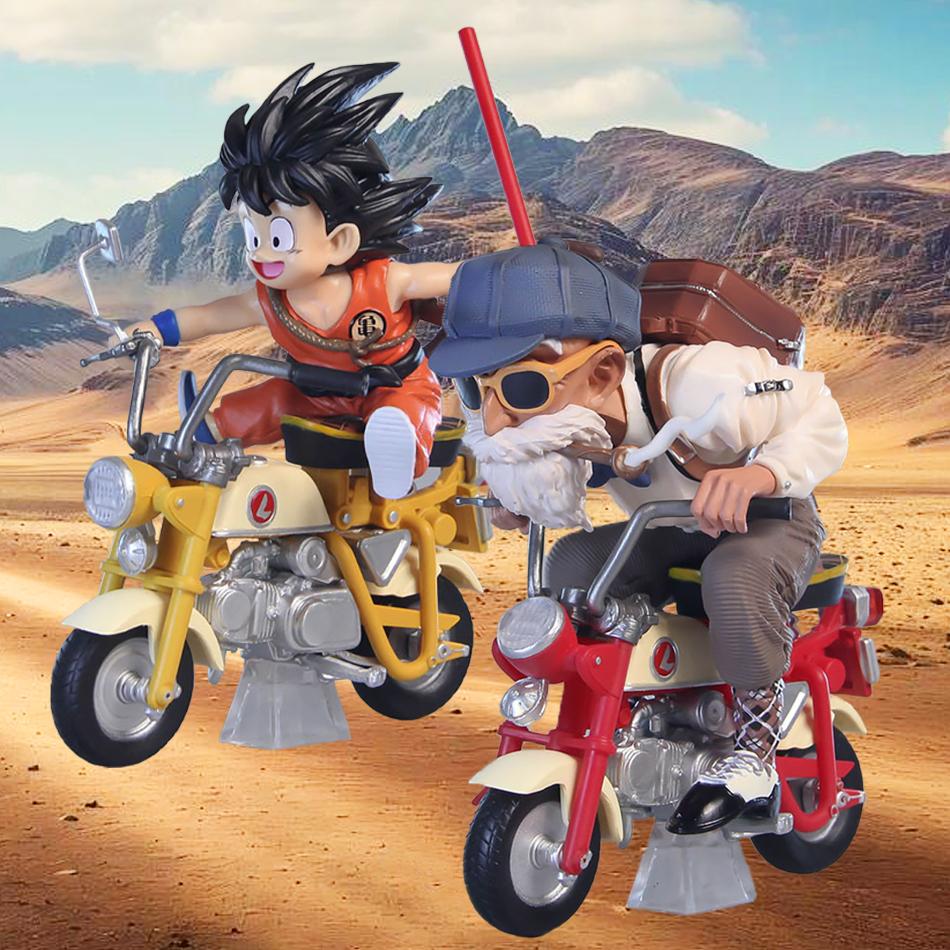 Dragon Ball Z 13см Аниме Фигурка Сон Гоку Мастер Роши Локомотивы ПВХ Действие Каме Сеннин Мотоцикл Игрушки для Детей Коллекционер