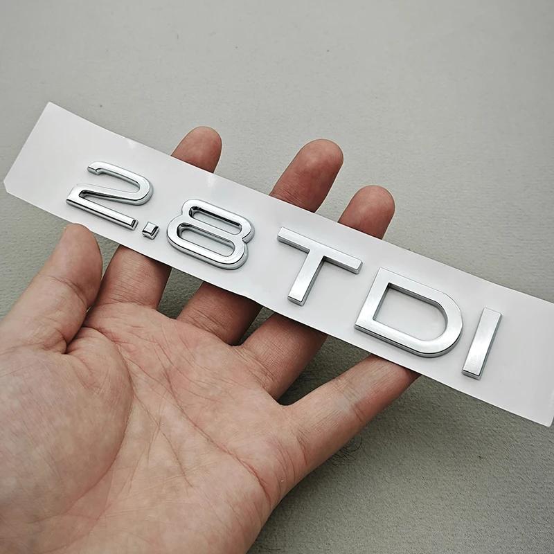 3D ABS Car Logo 1.9 2.0 2.8 3.0 4.2 TDI 3.6 Sticker Trunk Emblem Rear Badge For 4dnvz A3 A4 A5 A6 A7 A8 Q3 Q5 Q7 Q8 Accessroies kybw4
