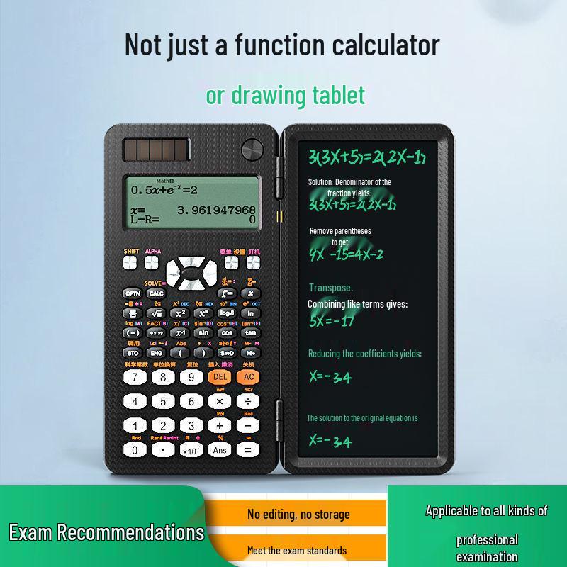 Scientific Calculator with Handwriting Pad for Advanced Studies and Exams