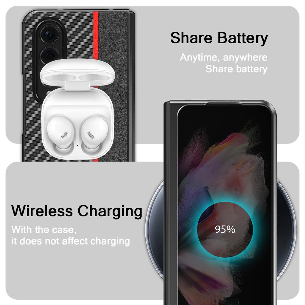 Чехол из углеродного волокна для Samsung Galaxy Z Fold 4, Samsung Galaxy Z Fold 3, матовый арамидный тонкий легкий противоударный чехол из настоящего углеродного волокна