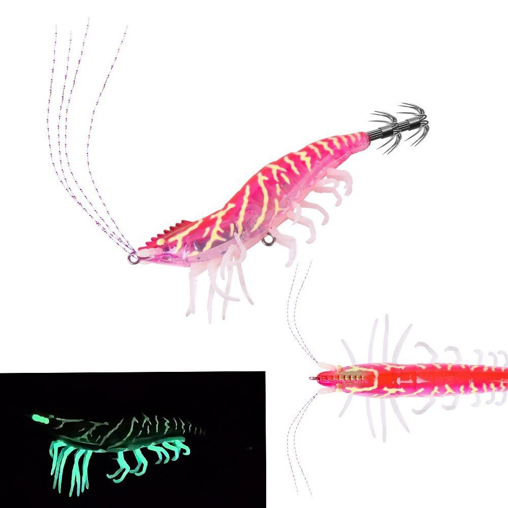 Luminous Squid Jig 7g/12g Octopus Bait Shrimp Slow Sinking Lure Octopus Fishing
