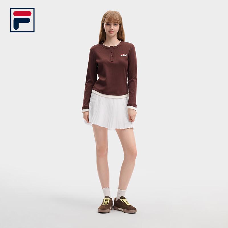 Fila Женская приталенная вязаная футболка с длинным рукавом