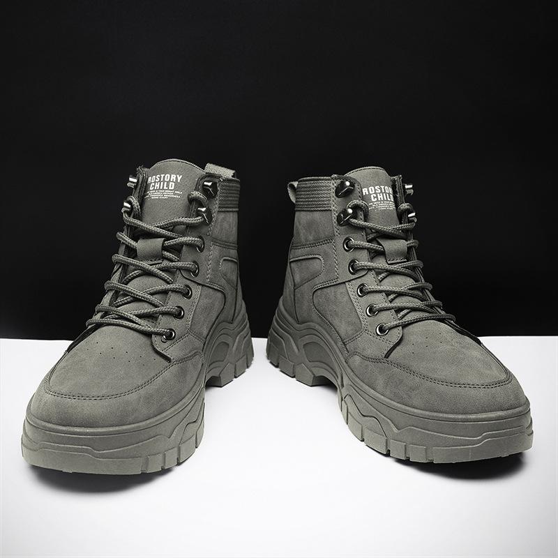 Осенние новые высокие рабочие туфли для мужчин, ботильоны на платформе, модные качественные ботинки 1, уличные ботинки Zapatos De Hombre