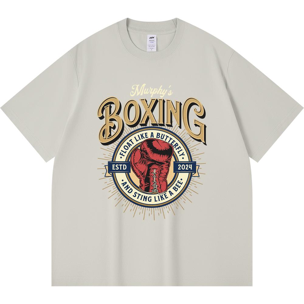 Футболка из 100% хлопка плотностью 230 г/м2, футболки Murphys Boxing Sports Print Tees, забавная футболка из чесаного хлопка в стиле Харадзюку