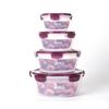 1/4 шт. с крышкой, круглый ящик для хранения, герметичные прямоугольные ланч-боксы с микроволновой печью, контейнеры для пищевых продуктов