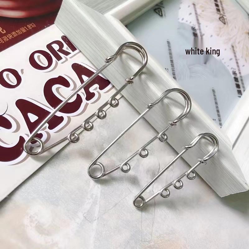 Korean Style High-Quality Safety Brooch: Color-Preserving Electroplated Wrap-Around Pin, European Standard, DIY Handmade.