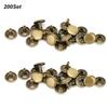 200 Sets Double Cap Rivet Round Stud Nail Iron Jeans Button Leather Shoes Bags Clothes
